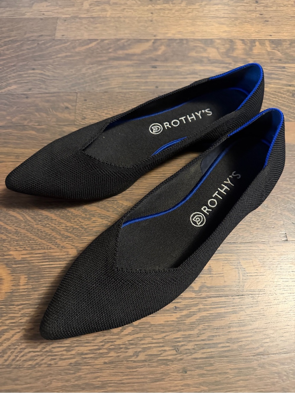 Size 12 Black Rothys “The Point” Woven Shoes EUC - Picture 9 of 14